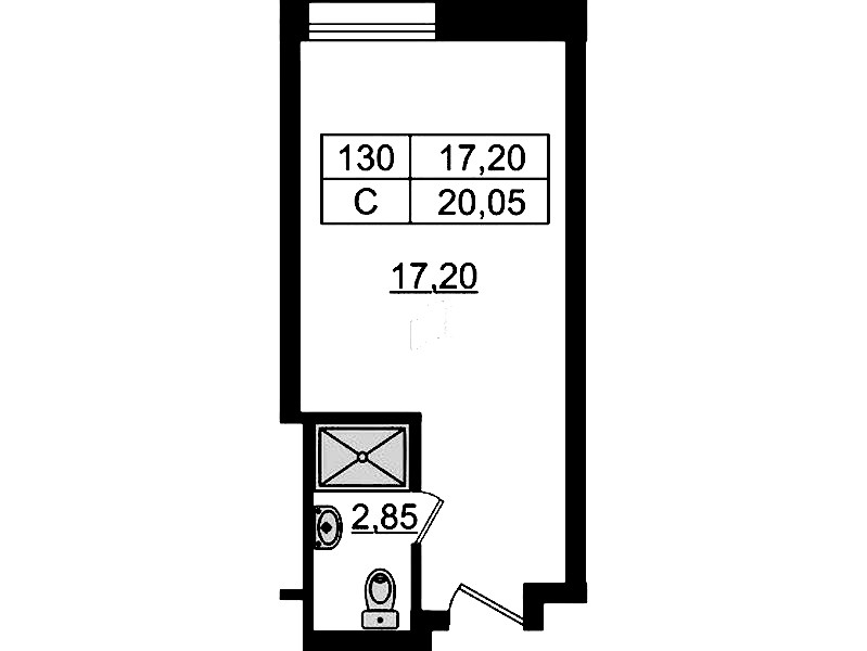 Квартира студия 20.16 м², 9/9 эт., Апарт-отель «Апарт отель Well»